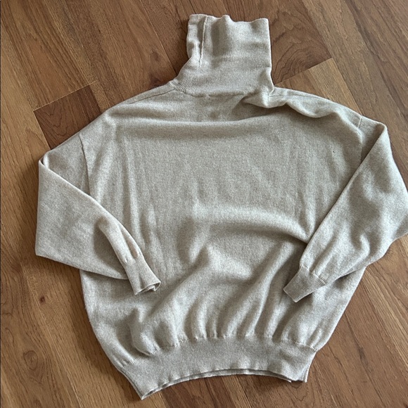 Demylee Beige Cashmere Turtleneck Sweater - Picture 5 of 6